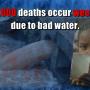 42,000 deaths occur weekly due to bad water. RAM image