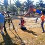 Tony Marsh of Savanna Communications directs talent as Marc Alexander and Steve 